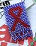 Beaded AIDS ribbon